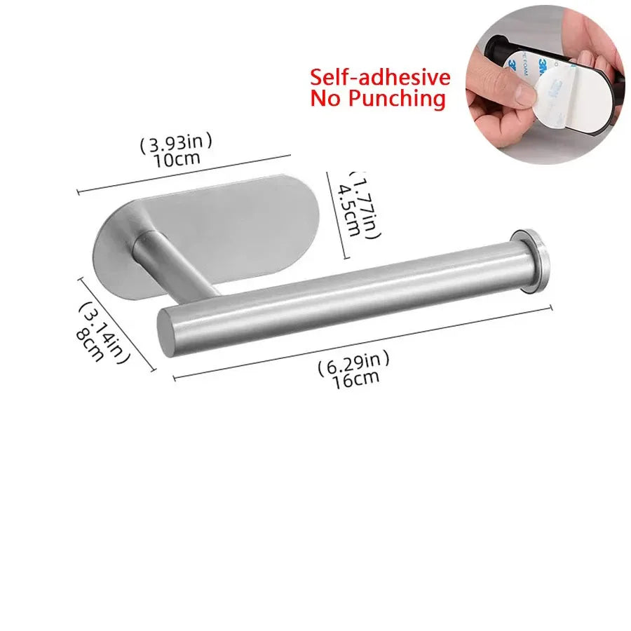 Black Gold Toilet Paper Holder Bathroom Wall Mount