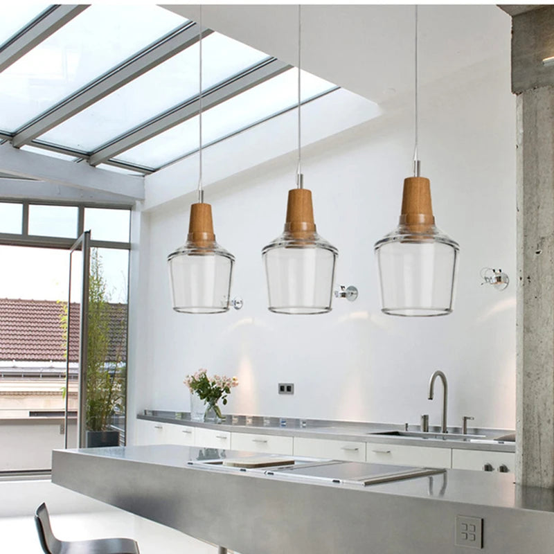 Retro Vintage Pendant Glass Lamp. Lighting Fixture For Indoor Bar, Living and Bedroom Deco