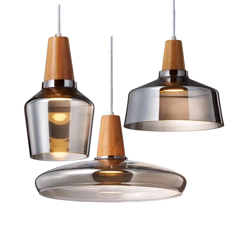Retro Vintage Pendant Glass Lamp. Lighting Fixture For Indoor Bar, Living and Bedroom Deco