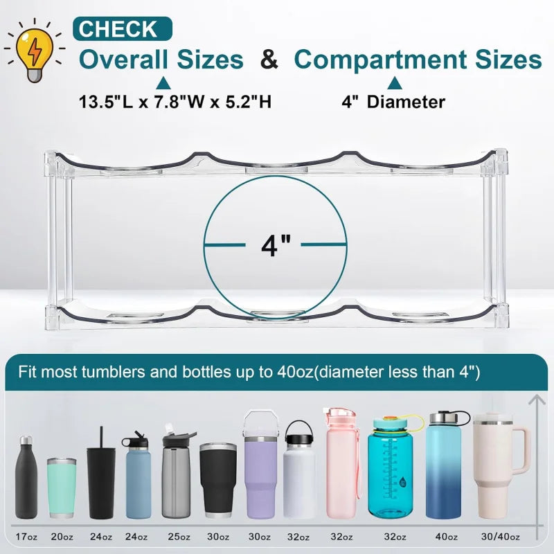 Stackable Water Bottle Storage Rack