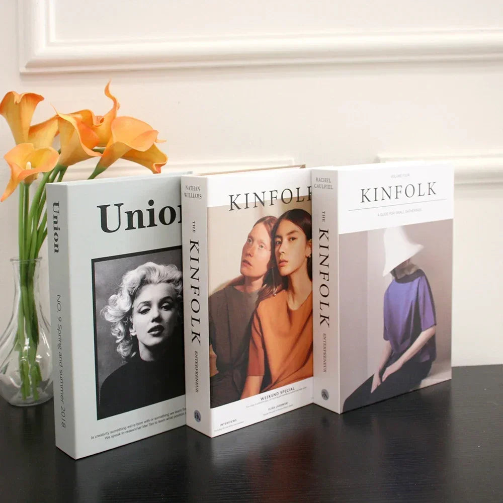 3Pcs Foldable Fashion Fake Books For Room Decoration