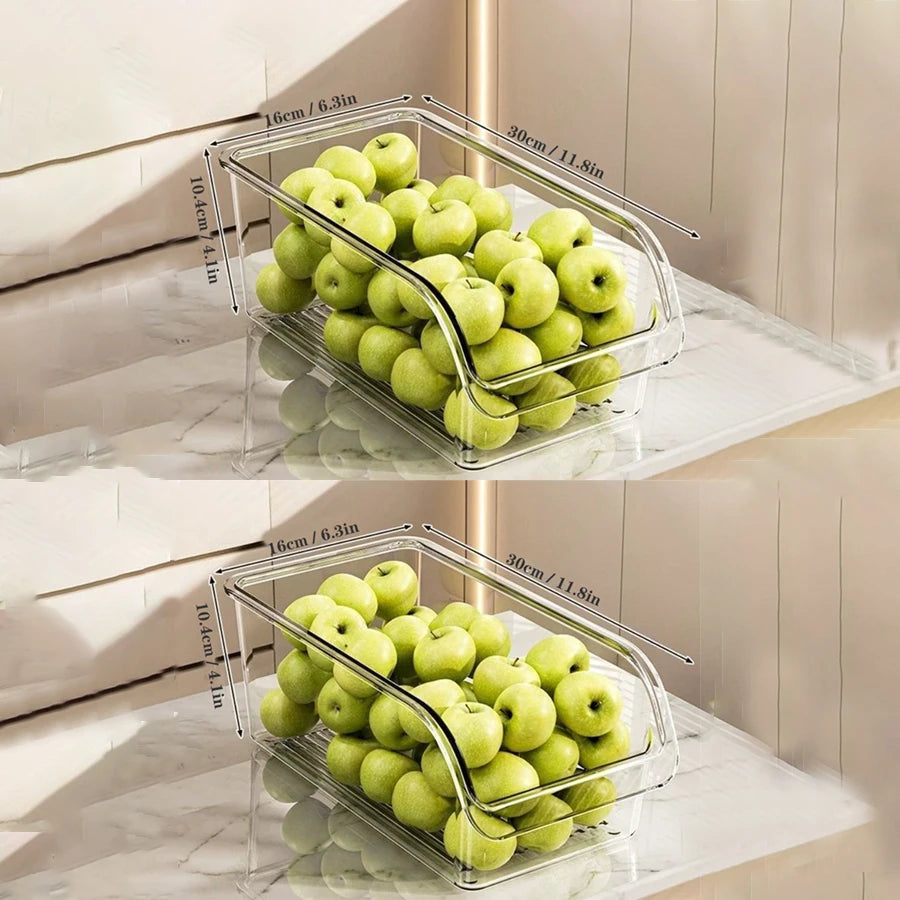Organizer Bins with Handle, Pantry Organization, Fridge Organizer