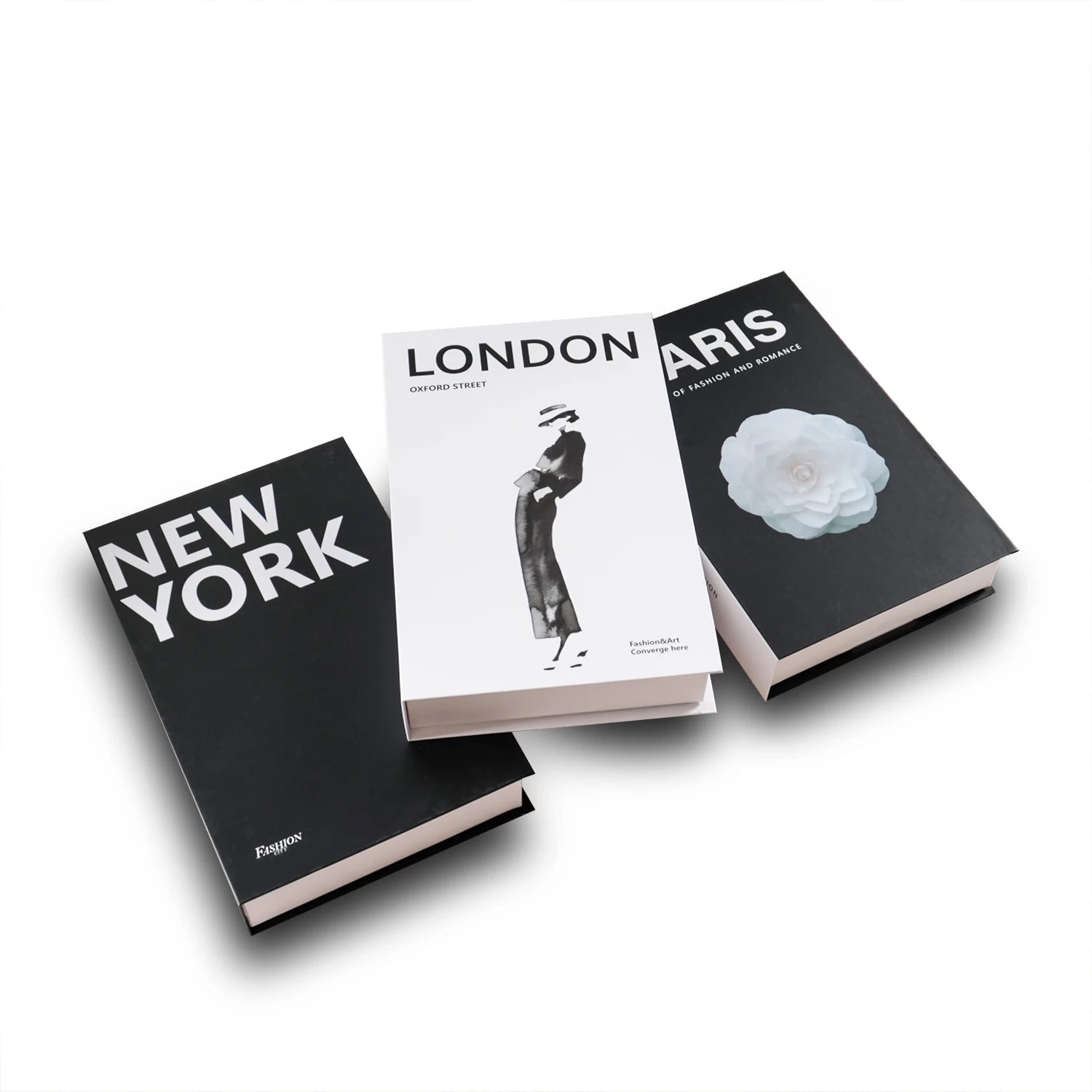 3Pcs Foldable Fashion Fake Books For Room Decoration