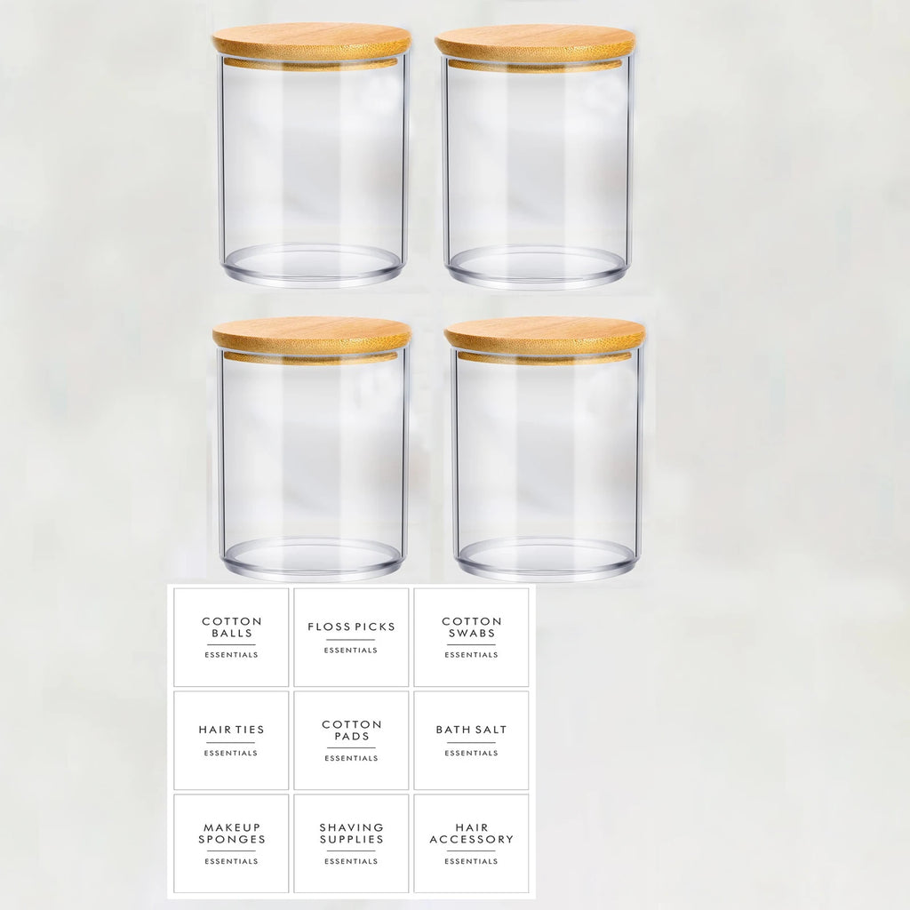 Jar Organizer Container For Cotton Pad, Cotton Ball, Swabs, Hair Ties Storage