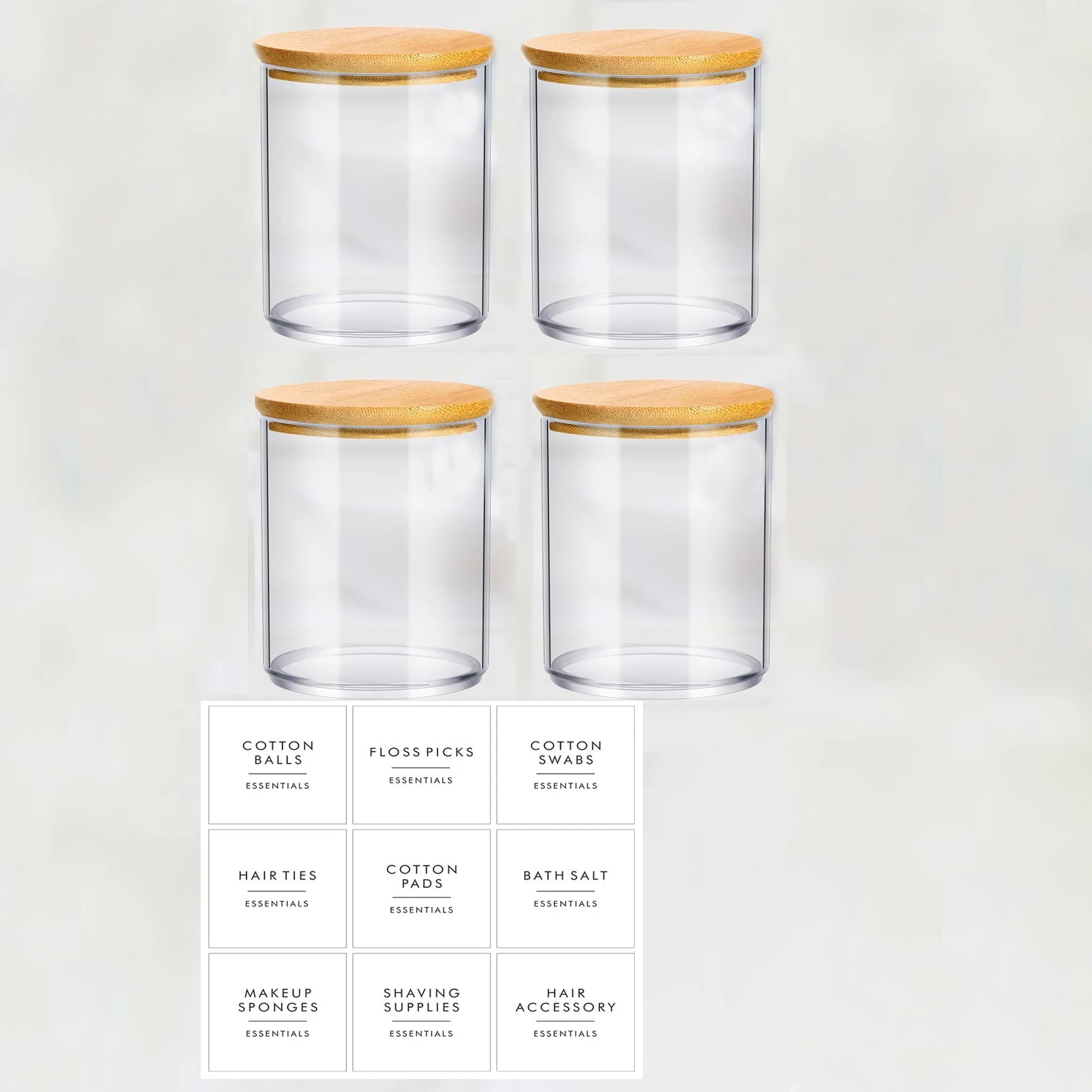 Jar Organizer Container For Cotton Pad, Cotton Ball, Swabs, Hair Ties Storage