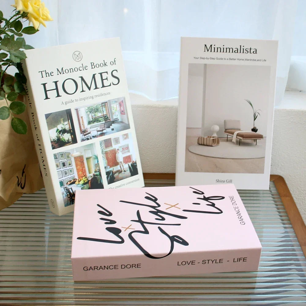 3Pcs Foldable Fashion Fake Books For Room Decoration