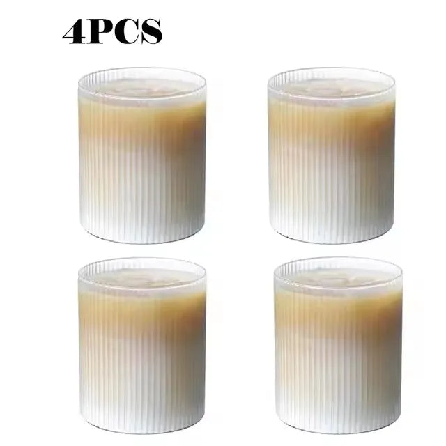 Refreshing Glass Mug For Cold Beverage, Chic Refreshener Drinking Cup, Kitchen Accessory