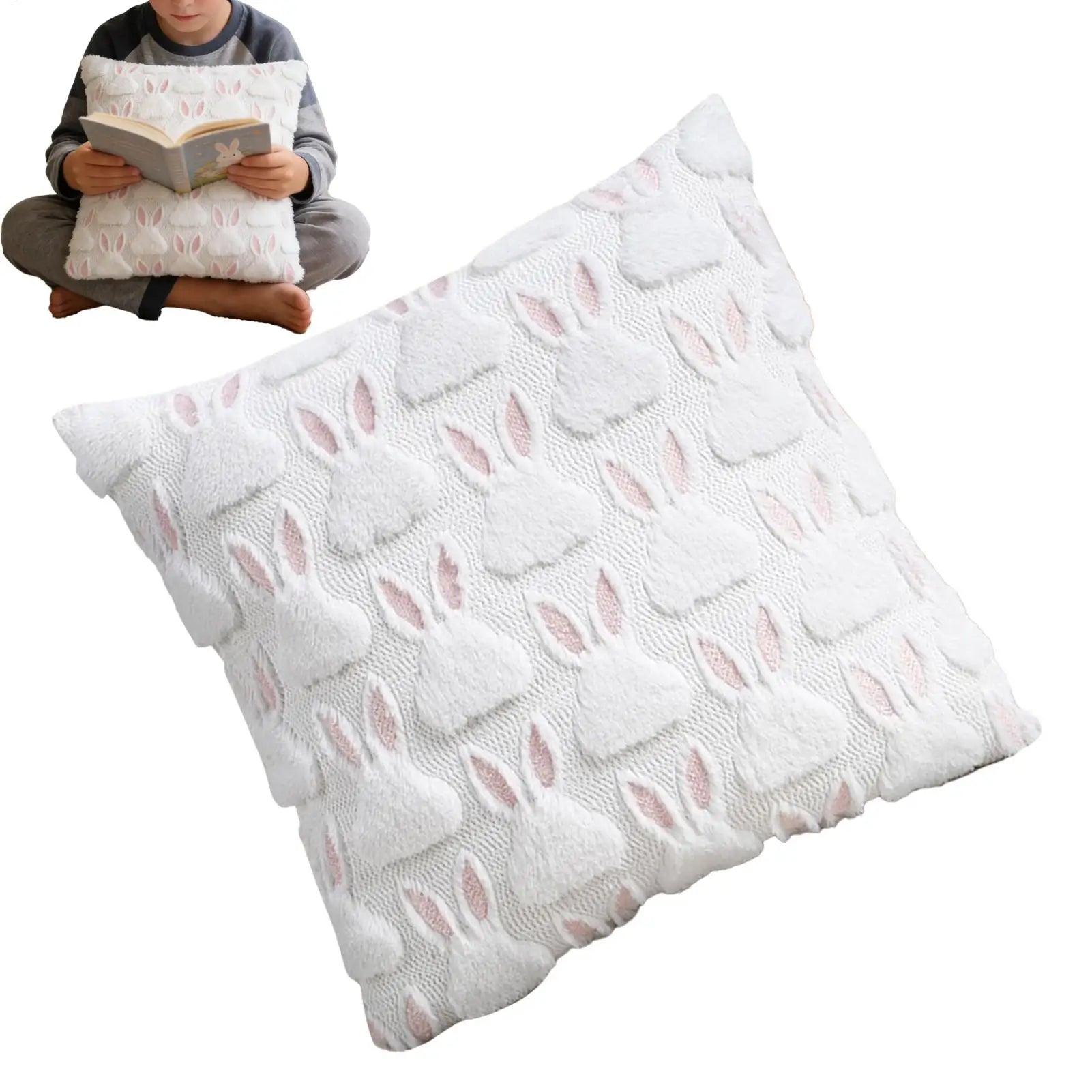 Easter Rabbit Pillowcase 45x45cm For Cozy Sofa, Cushion Cover Home Decor