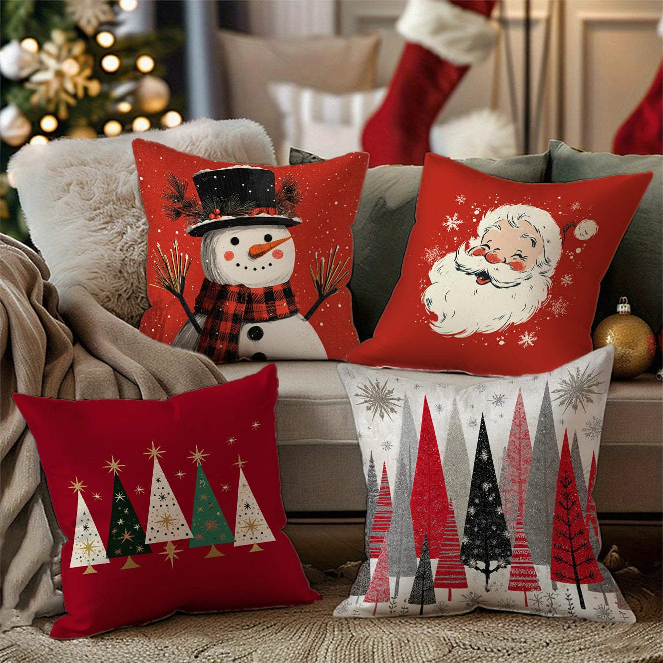 Christmas Tree Pattern Pillowcase