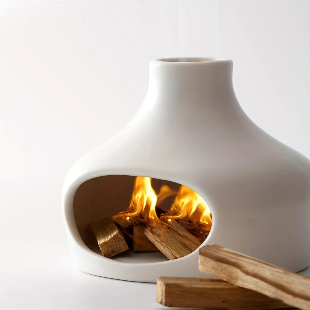 Elegant Ceramic Chimney Palo Santo & Sage Burner