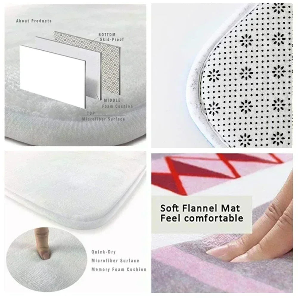 Easter Bunny Welcome Doormat Non-Slip, Machine Washable Carpet for Living Room Bedroom, Bathroom, Kitchen or Laundry Rug