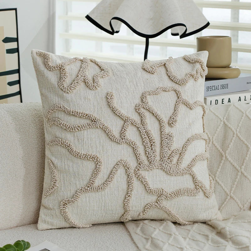 Boho Style Decorative Throw Pillow Cover Soft Geometric Lines