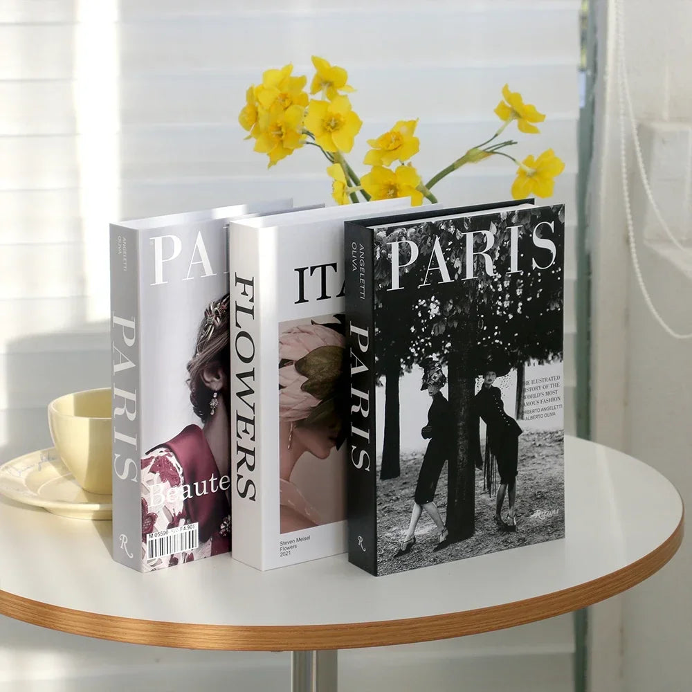 3Pcs Foldable Fashion Fake Books For Room Decoration
