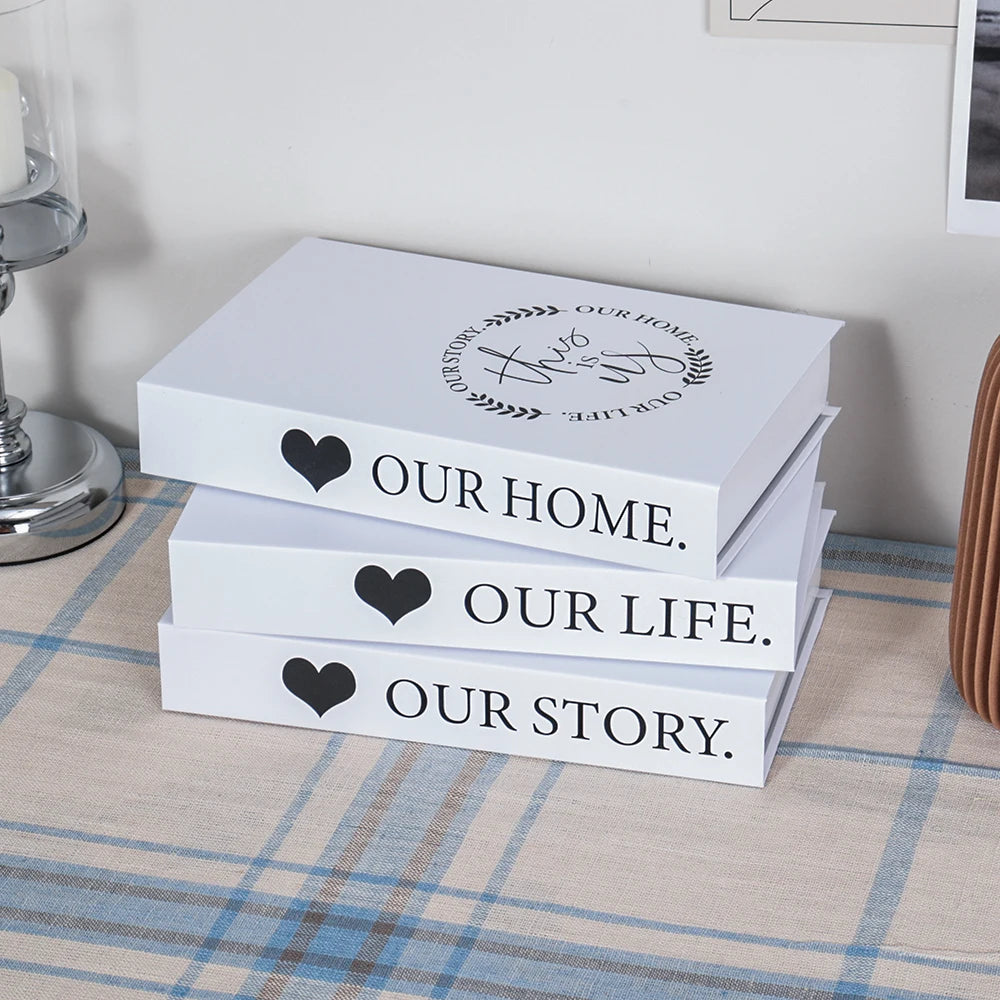 3Pcs Foldable Fashion Fake Books For Room Decoration