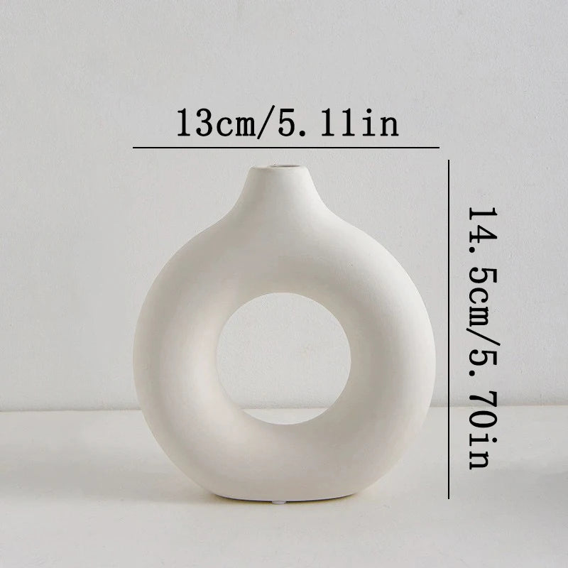 Modern White Flower Vase Designed