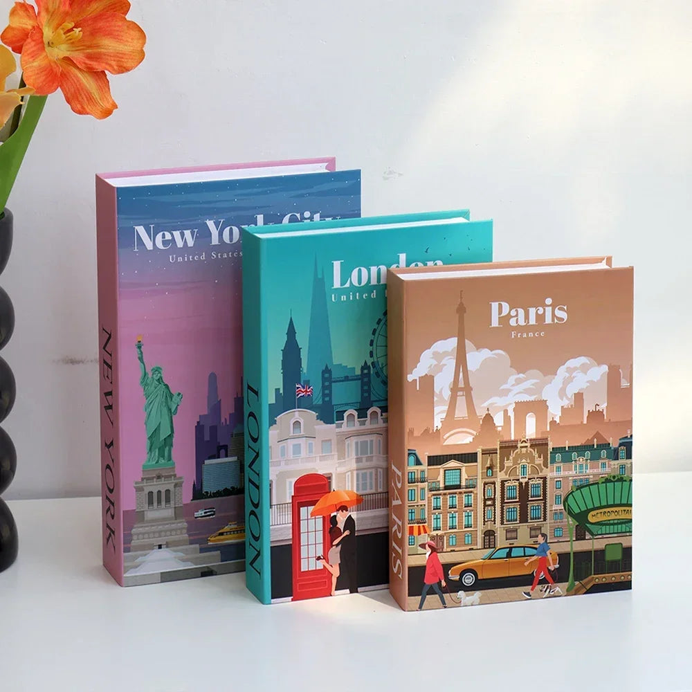 3Pcs Foldable Fashion Fake Books For Room Decoration