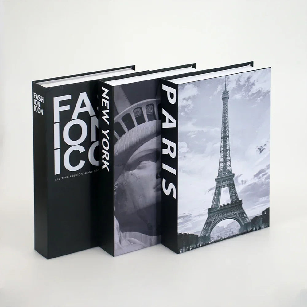3Pcs Foldable Fashion Fake Books For Room Decoration