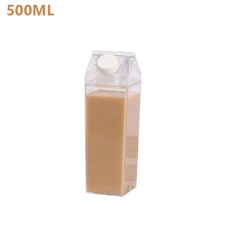 Transparent Water, Milk, Juice Reusable Portable For Outdoor Sports Travel And Camping