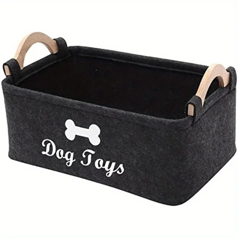 Felt pet toy box, storage basket box - perfect for organizing pets