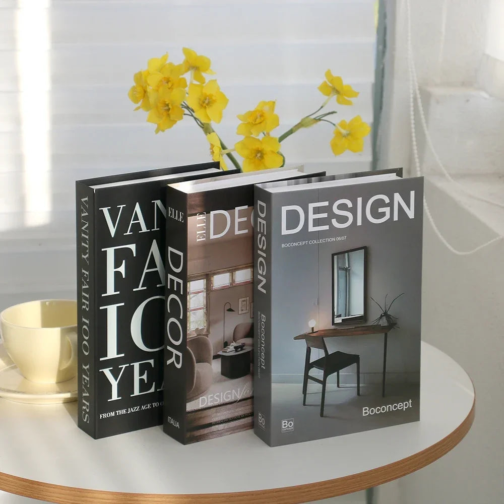 3Pcs Foldable Fashion Fake Books For Room Decoration