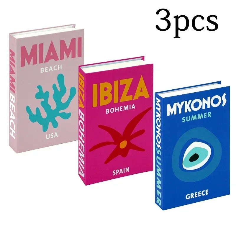 3Pcs Foldable Fashion Fake Books For Room Decoration