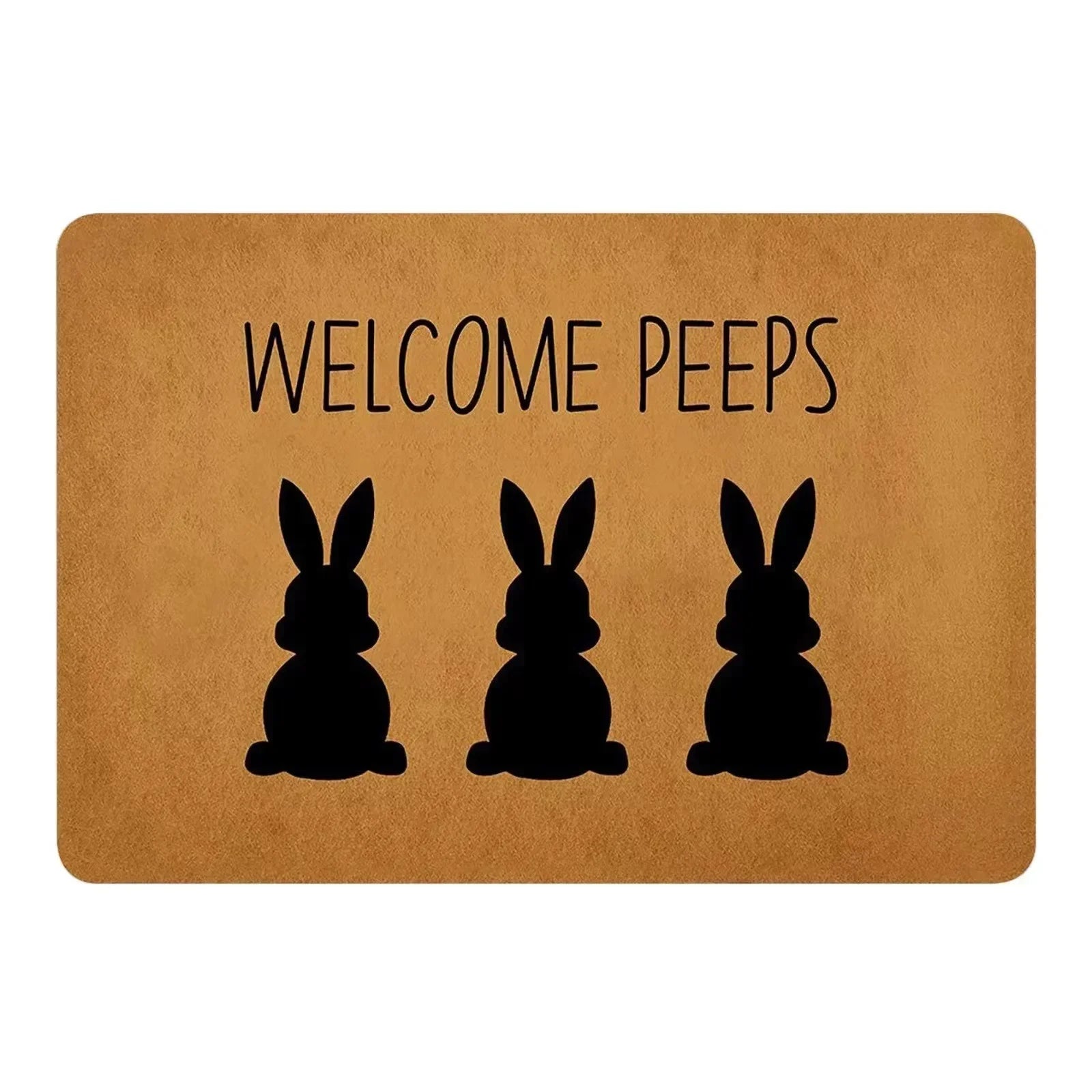 Happy Easter Entrance Floor Mat, Decorative Washable Carpet, Non-slip Easy Clean Rug