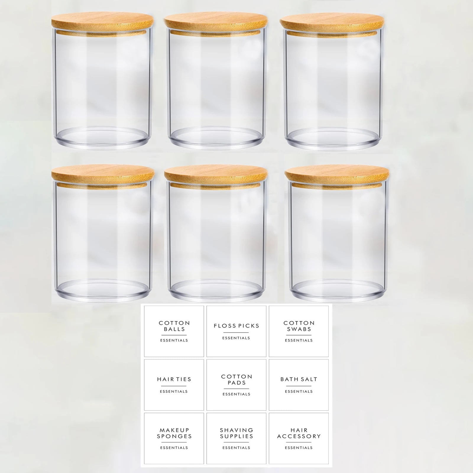 Jar Organizer Container For Cotton Pad, Cotton Ball, Swabs, Hair Ties Storage