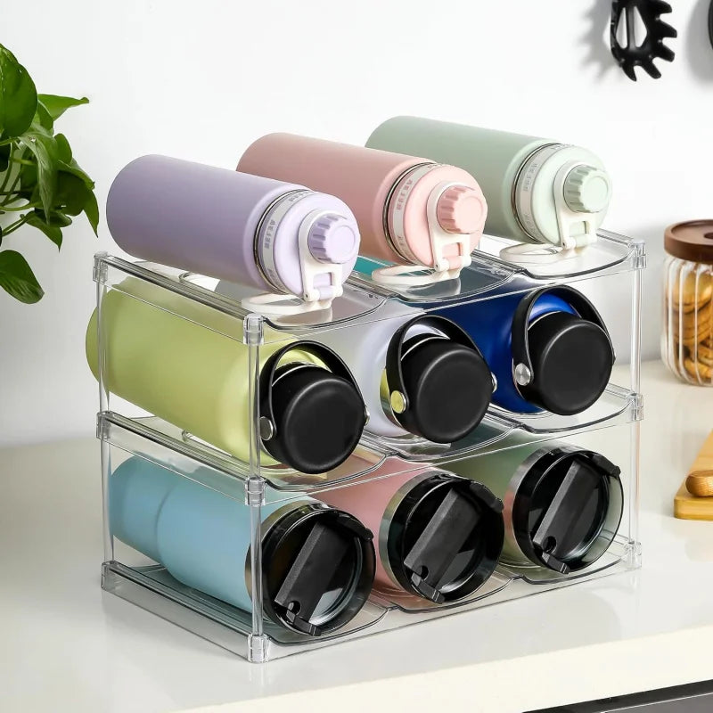 Stackable Water Bottle Storage Rack