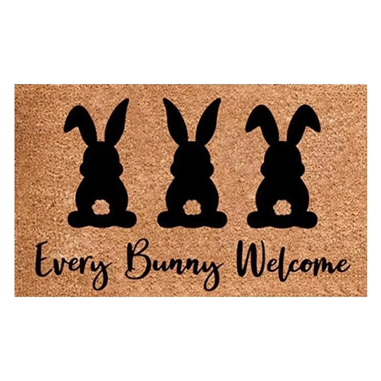 Happy Easter Entrance Floor Mat, Decorative Washable Carpet, Non-slip Easy Clean Rug