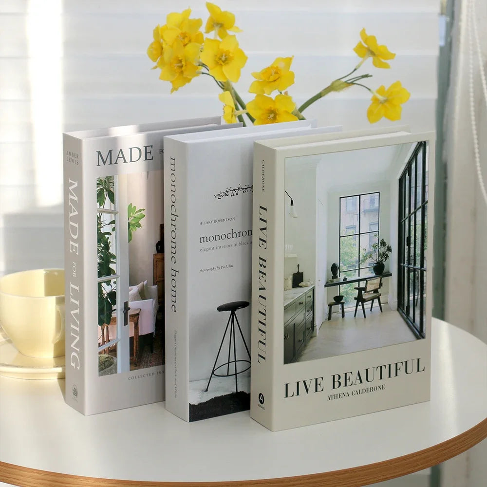 3Pcs Foldable Fashion Fake Books For Room Decoration