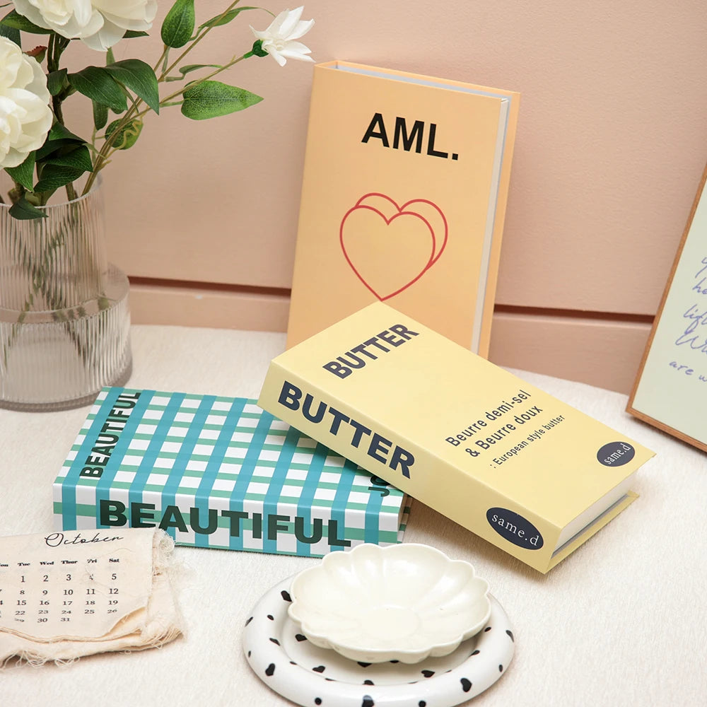 3Pcs Foldable Fashion Fake Books For Room Decoration