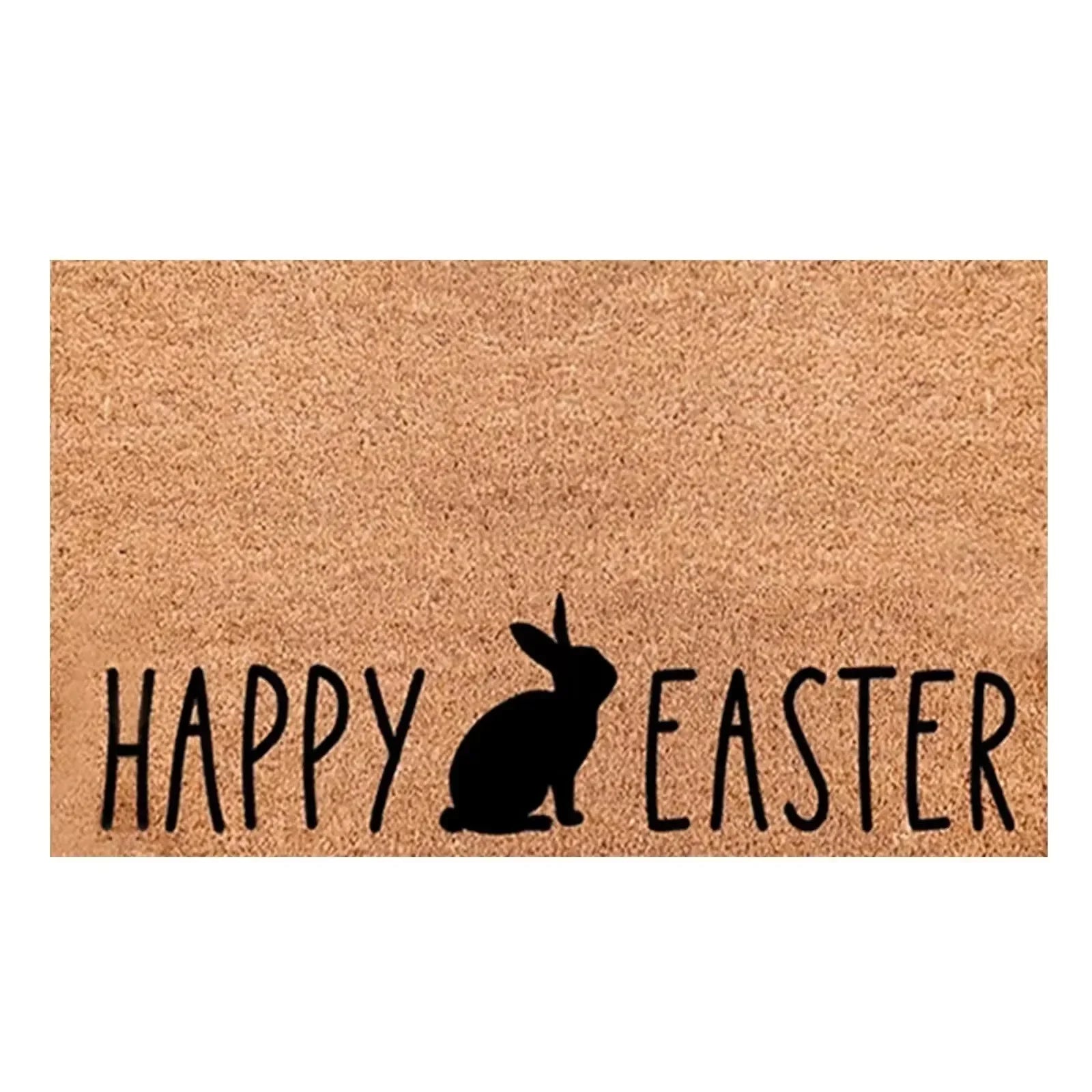 Happy Easter Entrance Floor Mat, Decorative Washable Carpet, Non-slip Easy Clean Rug