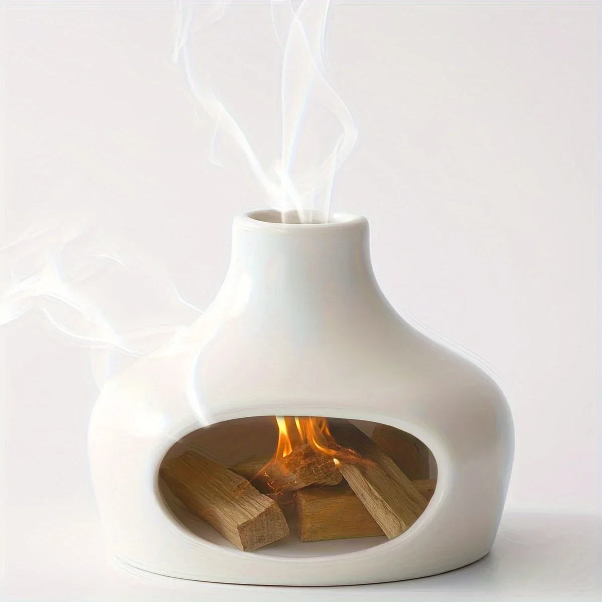 Elegant Ceramic Chimney Palo Santo & Sage Burner