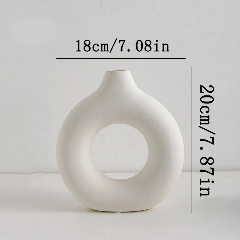 Modern White Flower Vase Designed