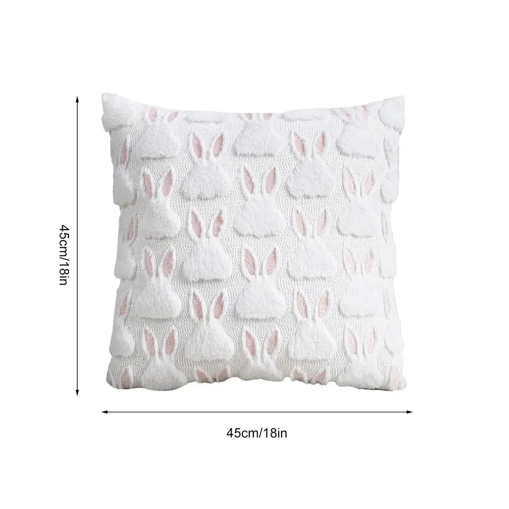 Easter Rabbit Pillowcase 45x45cm For Cozy Sofa, Cushion Cover Home Decor