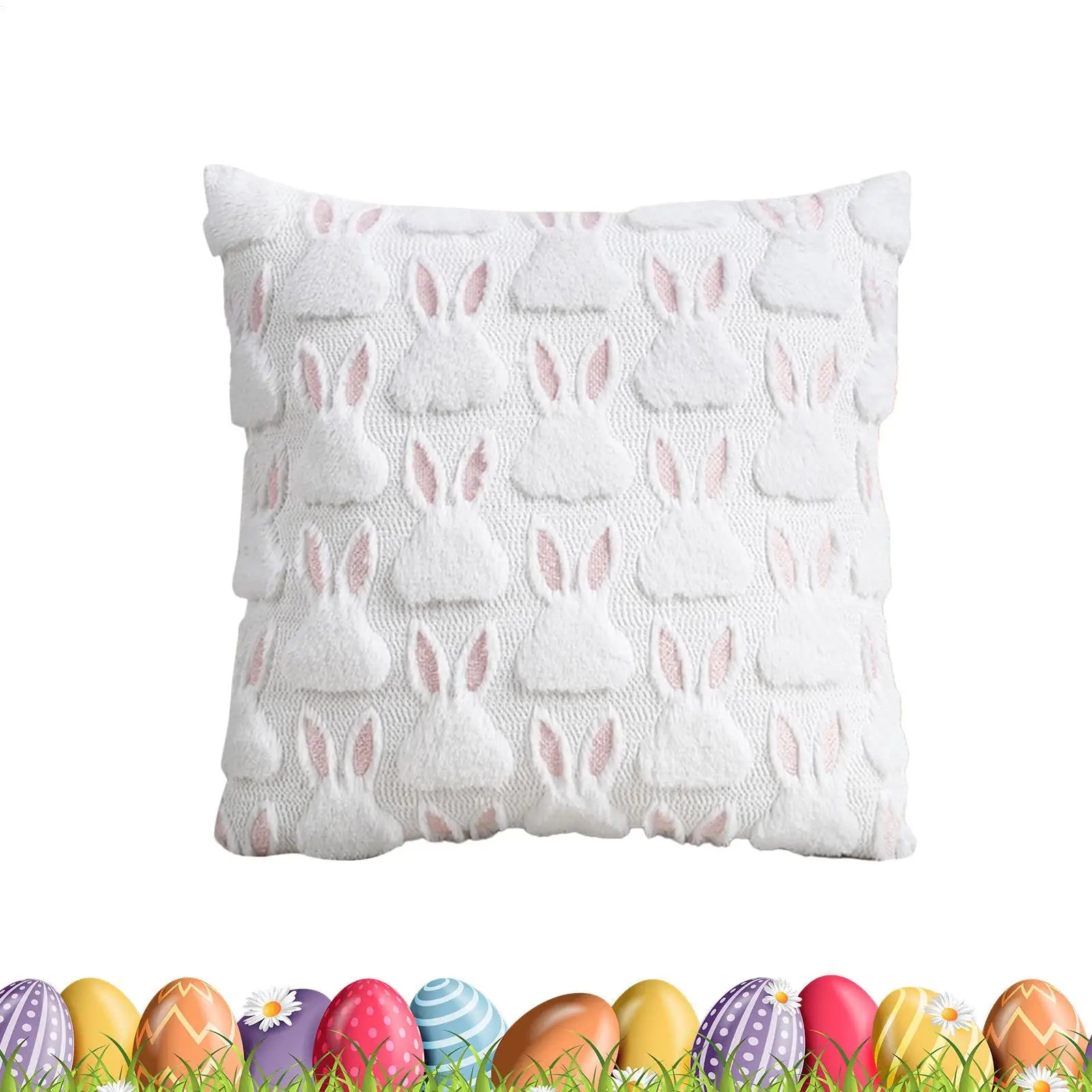 Easter Rabbit Pillowcase 45x45cm For Cozy Sofa, Cushion Cover Home Decor