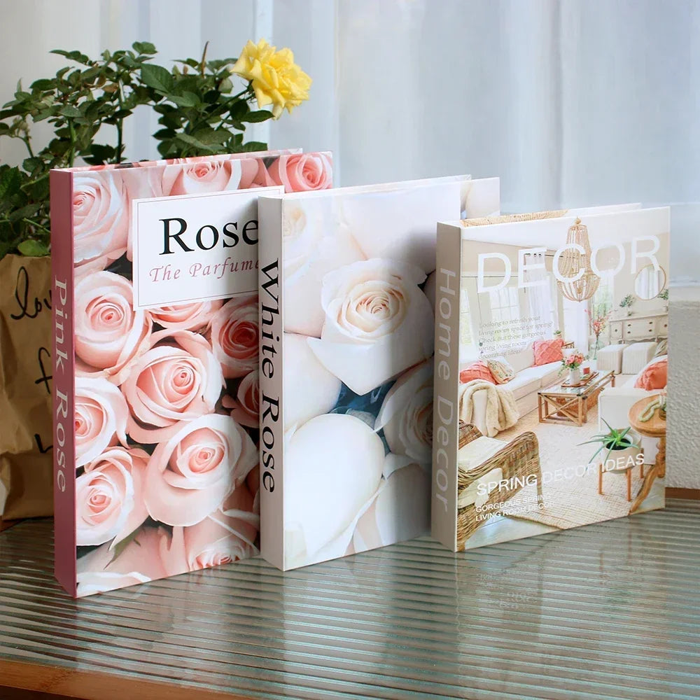 3Pcs Foldable Fashion Fake Books For Room Decoration