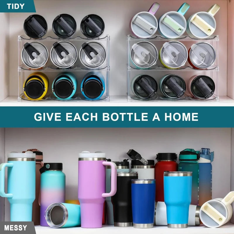 Stackable Water Bottle Storage Rack