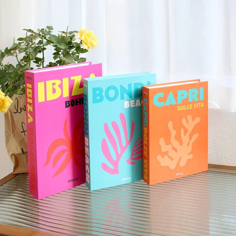 3Pcs Foldable Fashion Fake Books For Room Decoration