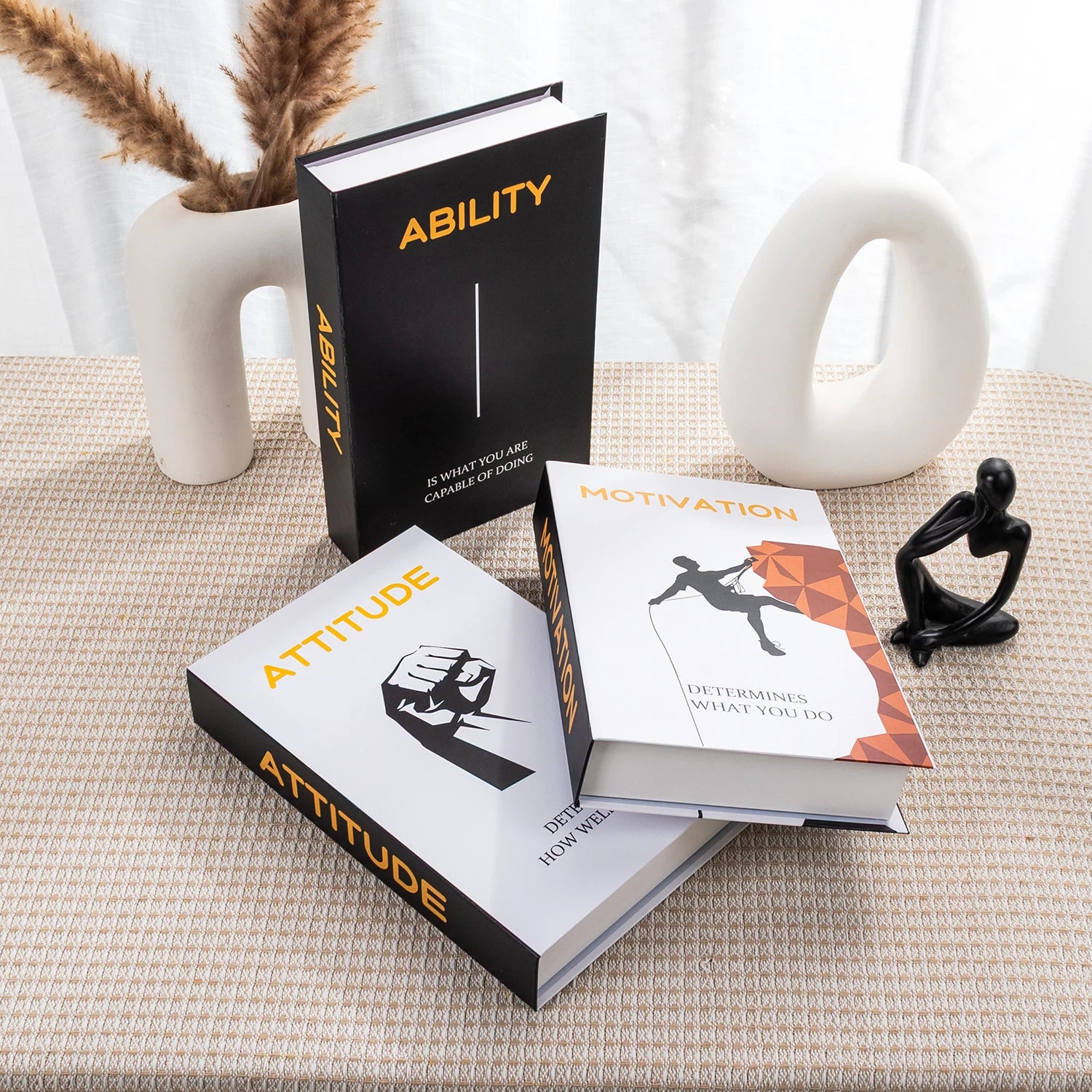 3Pcs Foldable Fashion Fake Books For Room Decoration