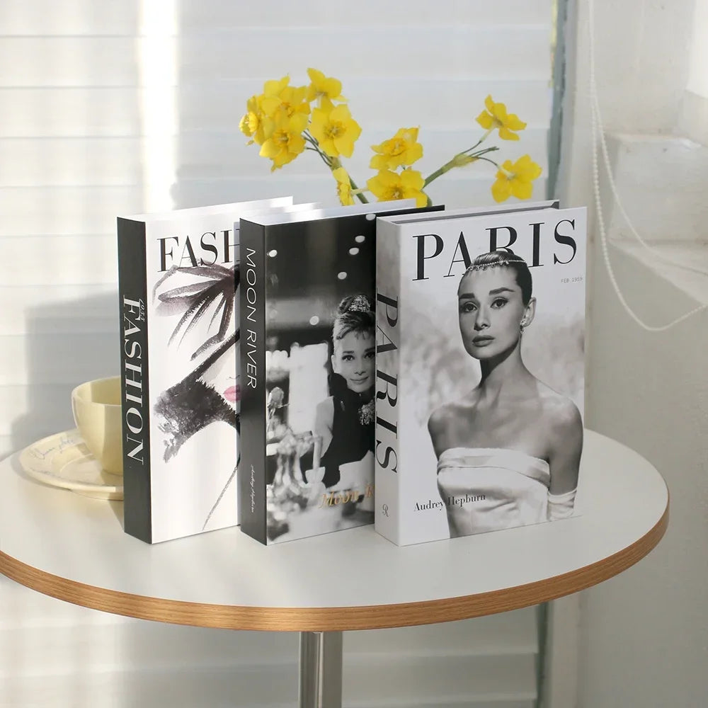3Pcs Foldable Fashion Fake Books For Room Decoration