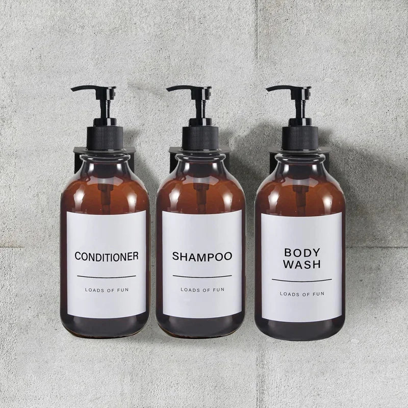 Soap Dispenser For Shampoo, Conditioner And Body Wash With Hook Hanger