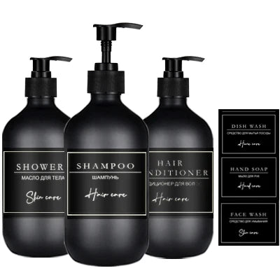 Soap Dispenser Bottle Shampoo, Shower Gel and Lotion Bottle Refillable
