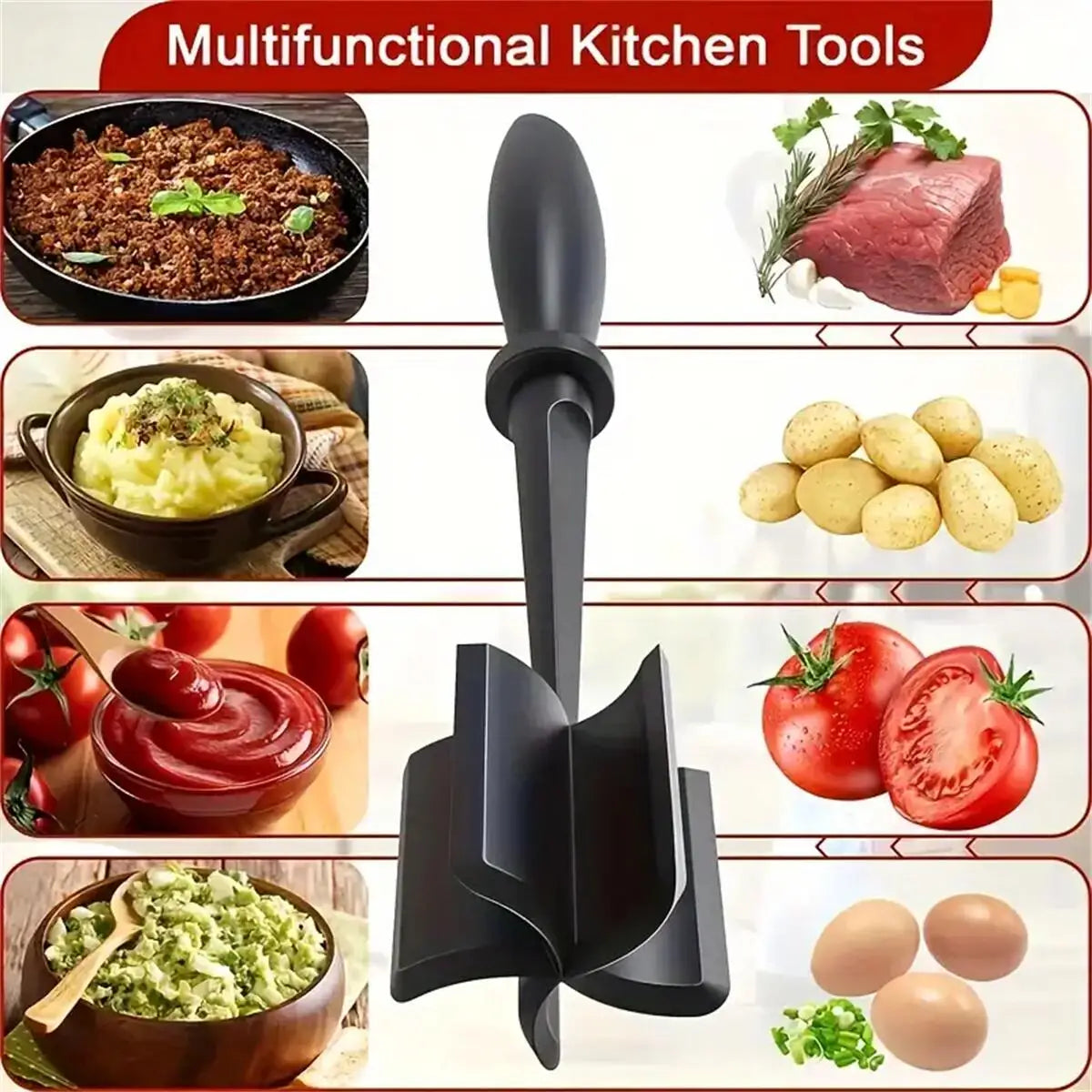 Meat Chopper, Meat Shredder, Heat Resistant Ground Beef Smasher