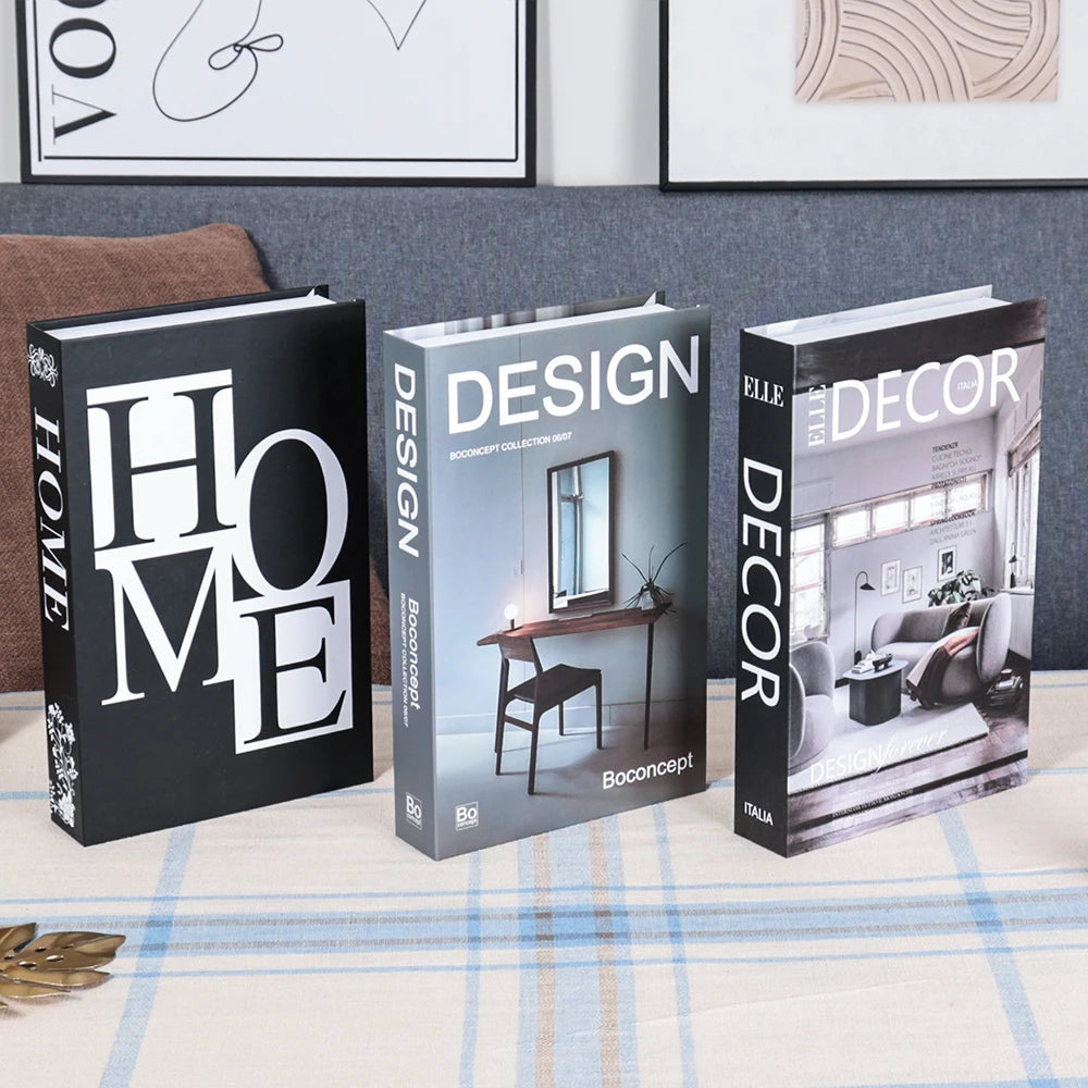 3Pcs Foldable Fashion Fake Books For Room Decoration