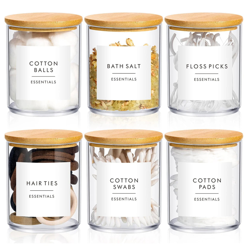 Jar Organizer Container For Cotton Pad, Cotton Ball, Swabs, Hair Ties Storage