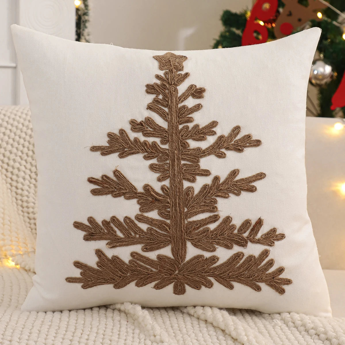 Christmas Pillow Cover Christmas Tree Reindeer Snowflake Winter