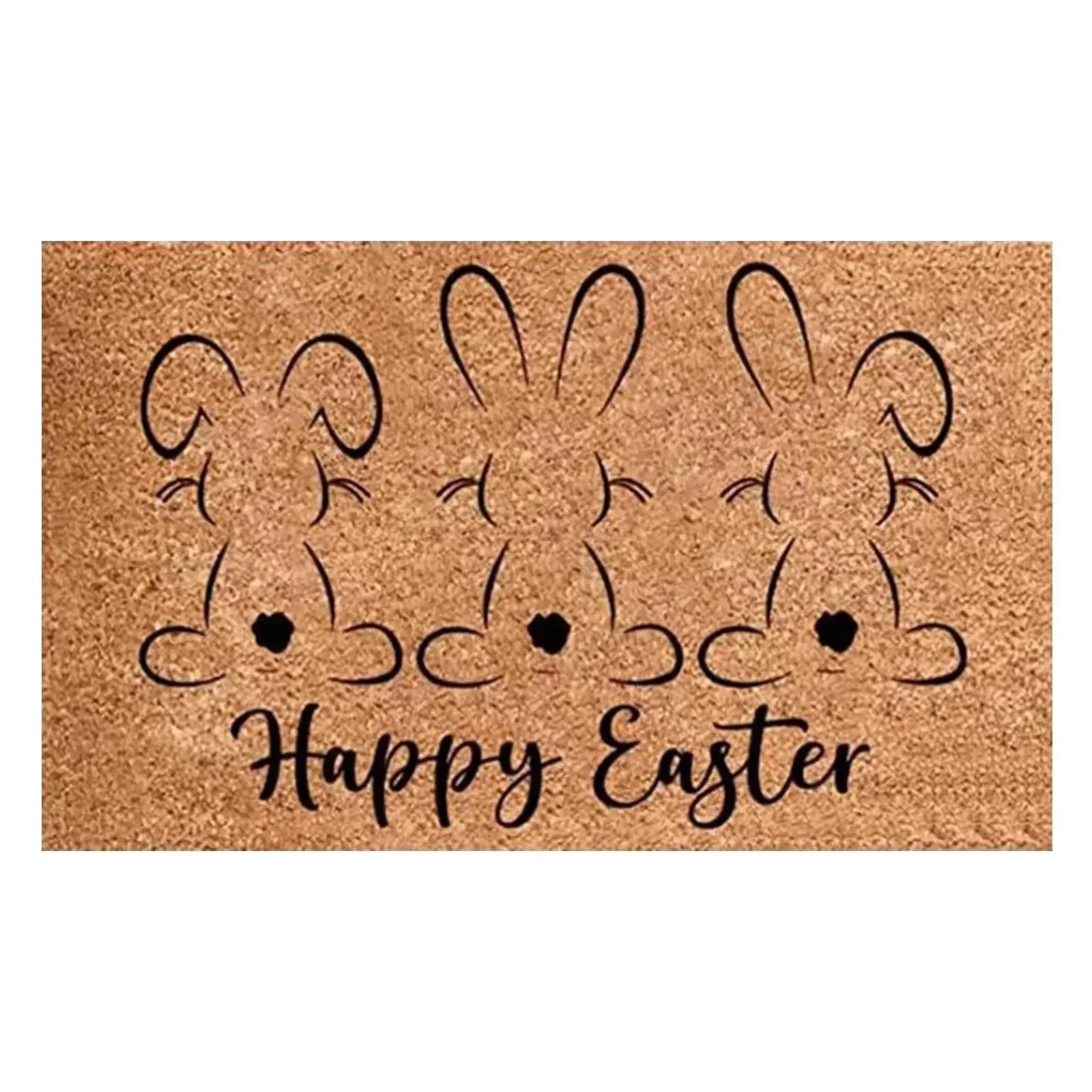 Happy Easter Entrance Floor Mat, Decorative Washable Carpet, Non-slip Easy Clean Rug
