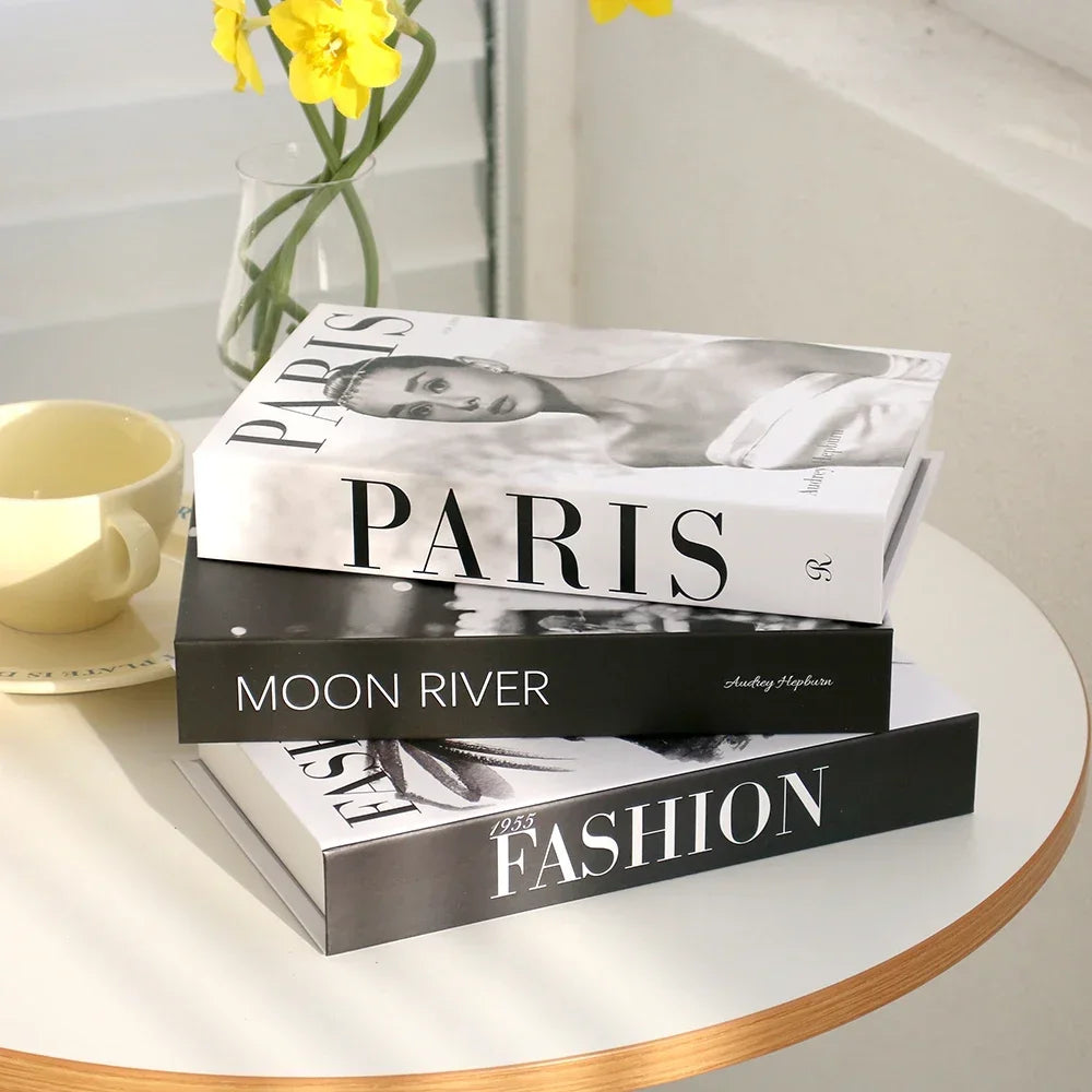 3Pcs Foldable Fashion Fake Books For Room Decoration
