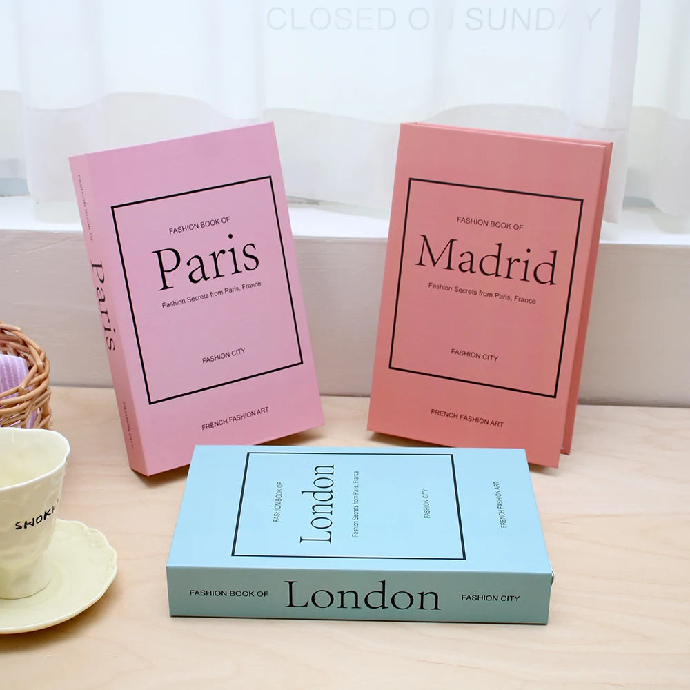 3Pcs Foldable Fashion Fake Books For Room Decoration